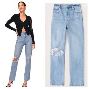 90s straight ultra high rise. Worn once. 24LONG